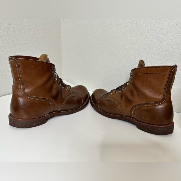 Red Wing Shoes Iron Ranger Size US 10.5 D Men's Leather Boot - Brown Copper 8085 - Picture 4 of 13